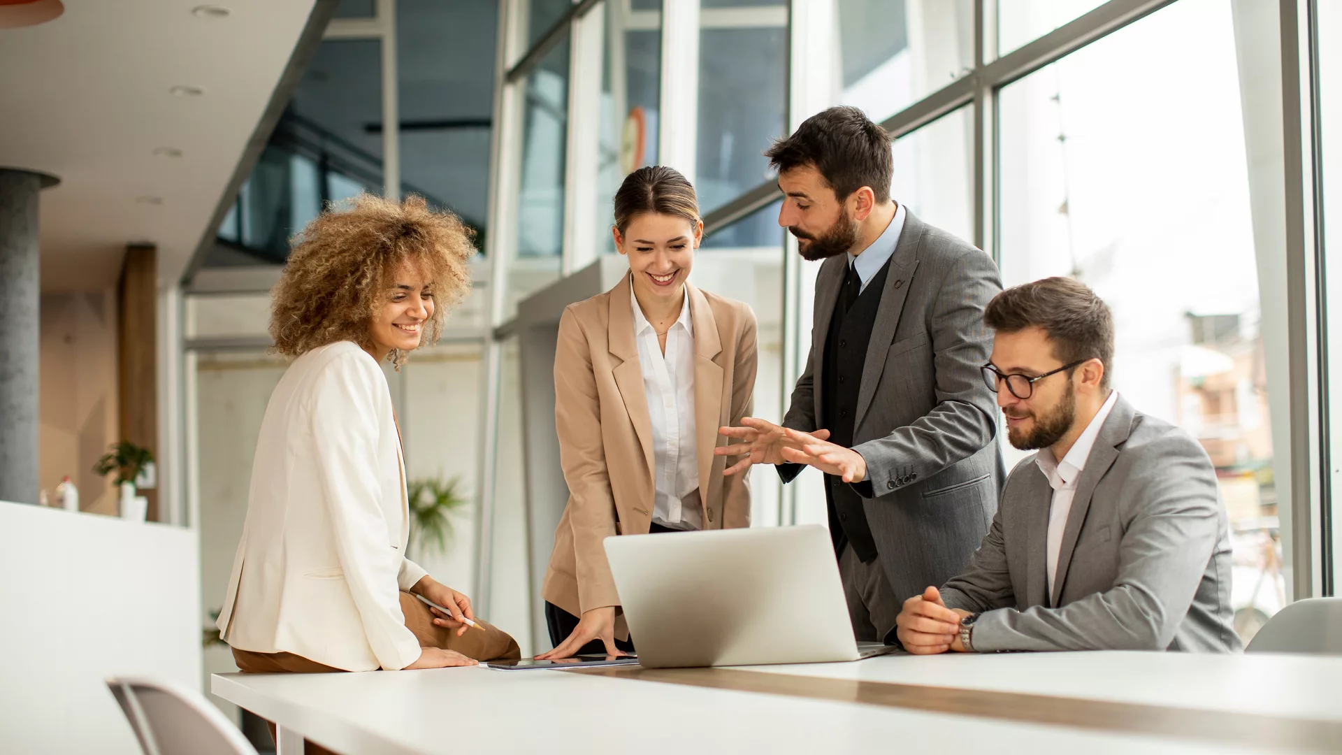 Group of multiethnic business people working together in the office